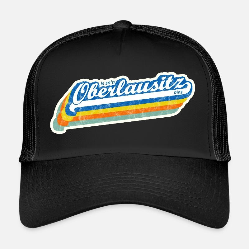 'Is so' Oberlausitz Ding 'retro design - Trucker Cap - black/black