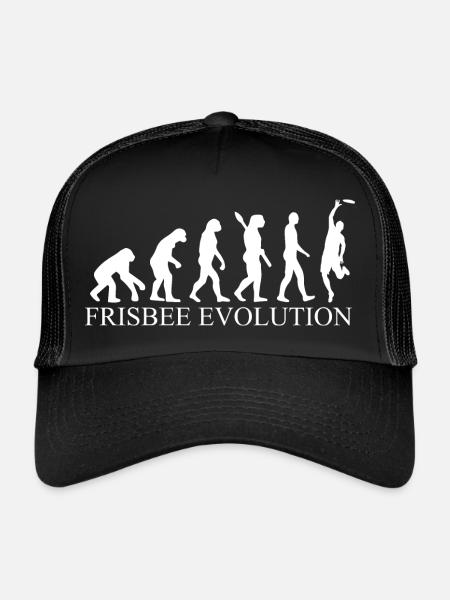 Evolution du frisbee - Casquette trucker  - noir/noir - Devant