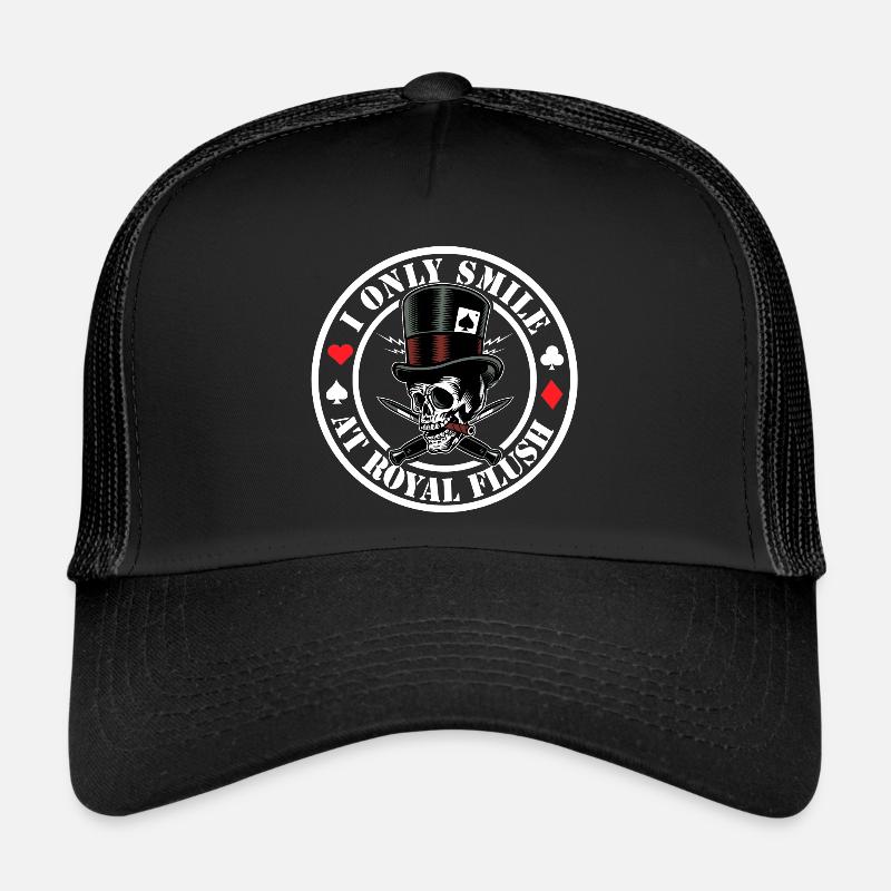 Poker baseball cap - Trucker Cap - black/black