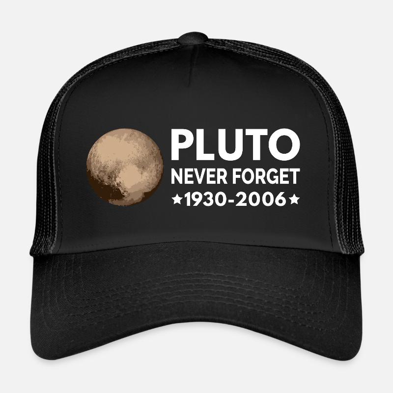 Vergiss niemals Pluto I. - Trucker Cap - Schwarz/Schwarz
