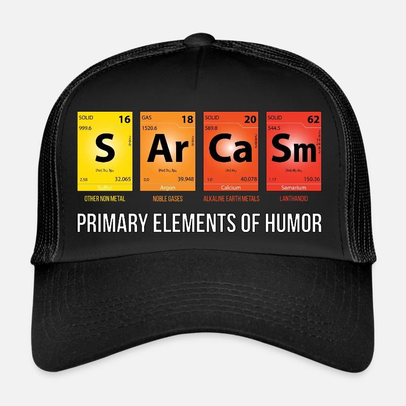 Mendeleev’s SArCaSm - Principaux éléments de l’humour Casquette trucker 