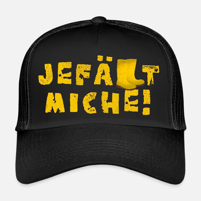 Jefällt miche! - Trucker Cap - Schwarz/Schwarz