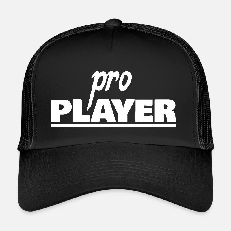 PRO PLAYER blanc, unisexe - Casquette trucker  - noir/noir