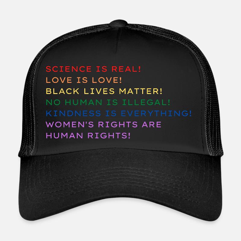 Science is real! - Trucker Cap - Schwarz/Schwarz