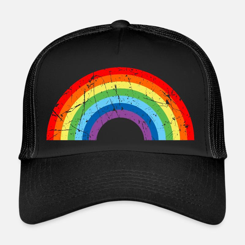 Regenbogen LGBTQ+ Pride Month stolz Rainbow - Trucker Cap - Schwarz/Schwarz