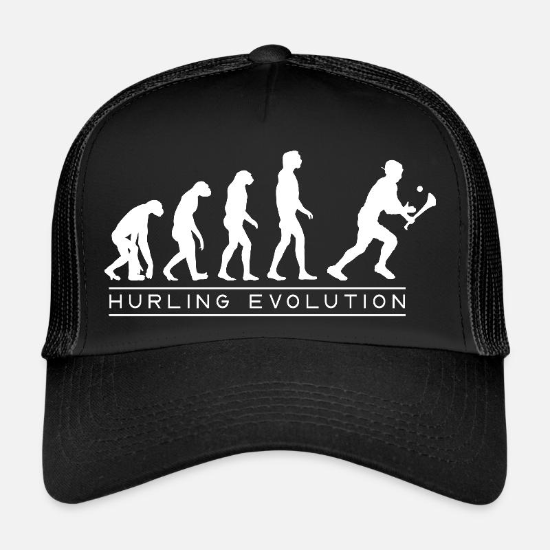 L’évolution du hurling - Casquette trucker  - noir/noir