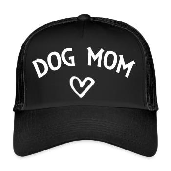 mom of dog mama baby parents supermom wife boss - Trucker Cap - black/black - Front