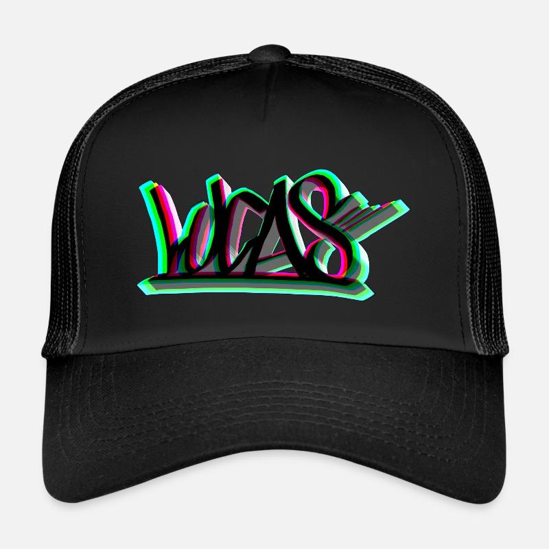 LUCAS - Casquette trucker  - noir/noir