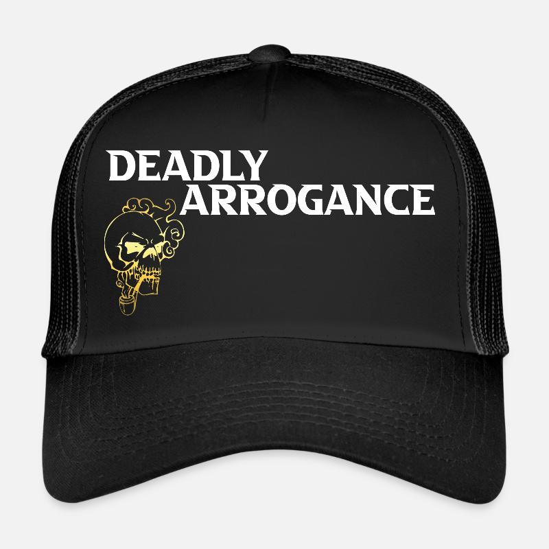 deadly arrogance skull Trucker Cap