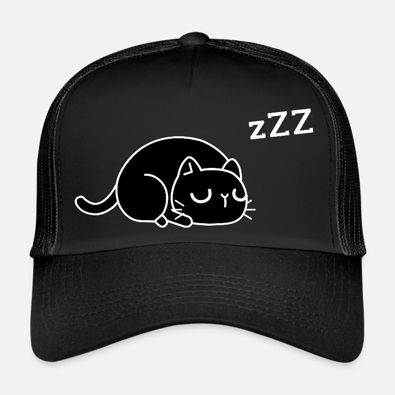 tired cat Trucker Cap