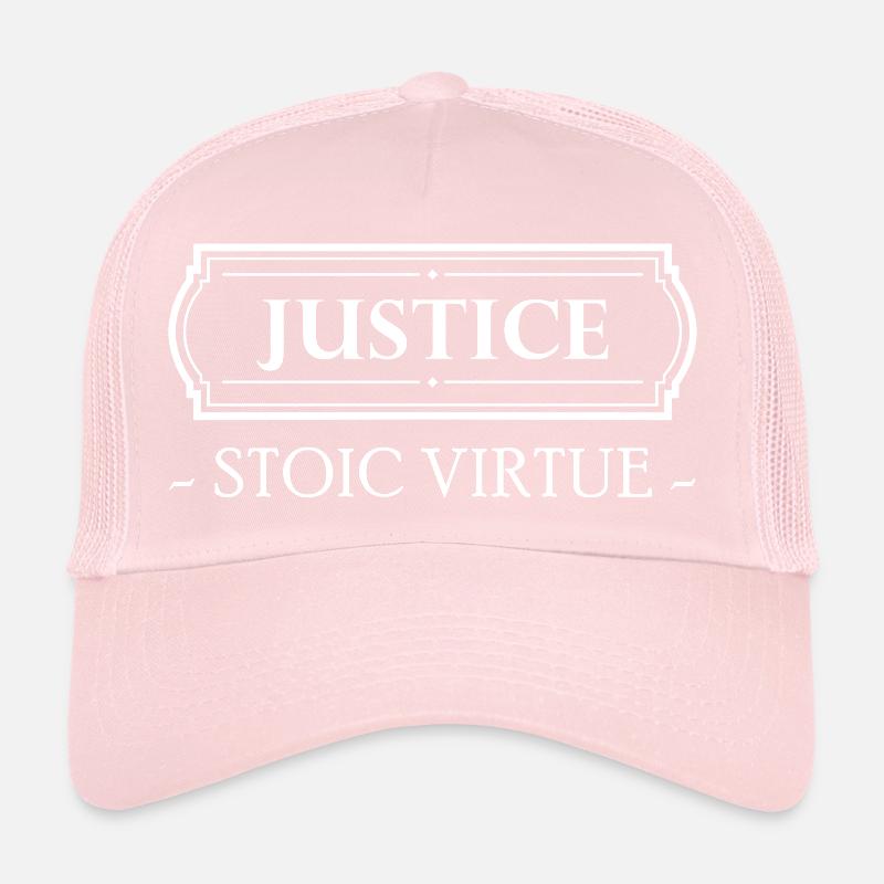 Stoicism Gift Stoic Virtue Justice Trucker Cap