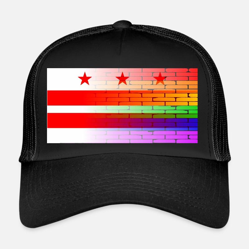 Mur arc-en-ciel Washington DC Casquette trucker 