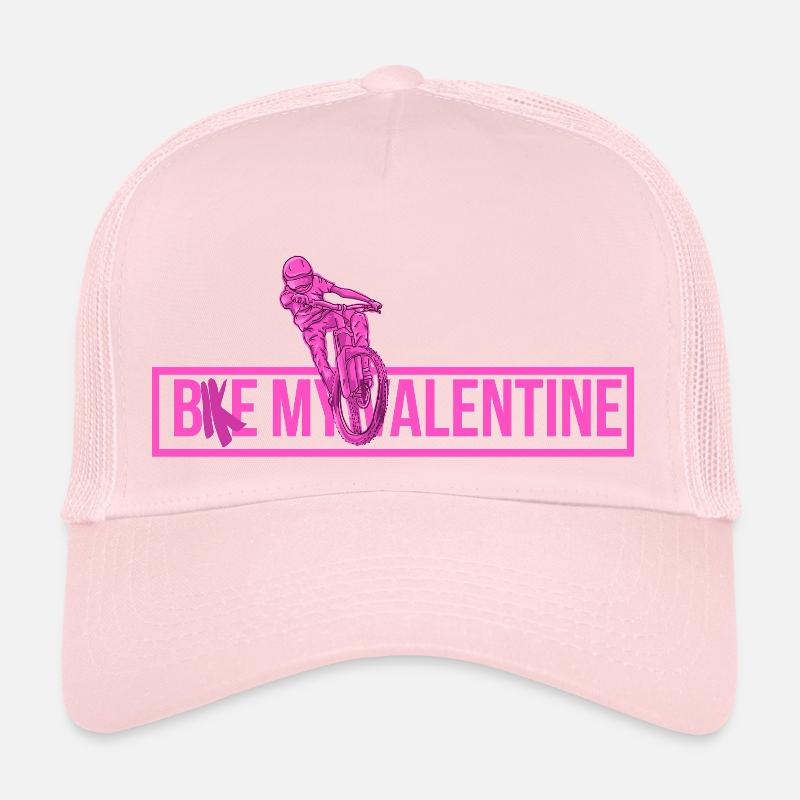 Vélo ma Saint-Valentin. Conception de la Saint-Valentin pour cycliste Casquette trucker 