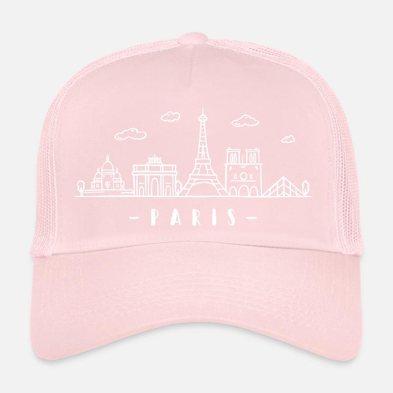 Paris Frankreich Hauptstadt Skyline Eiffelturm Trucker Cap