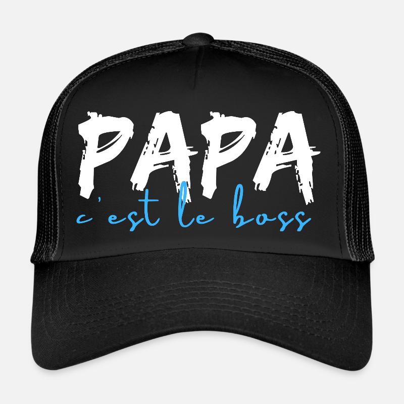 papa c'est le boss Casquette trucker 