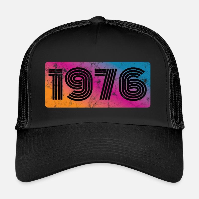 1976 - Trucker Cap - Schwarz/Schwarz