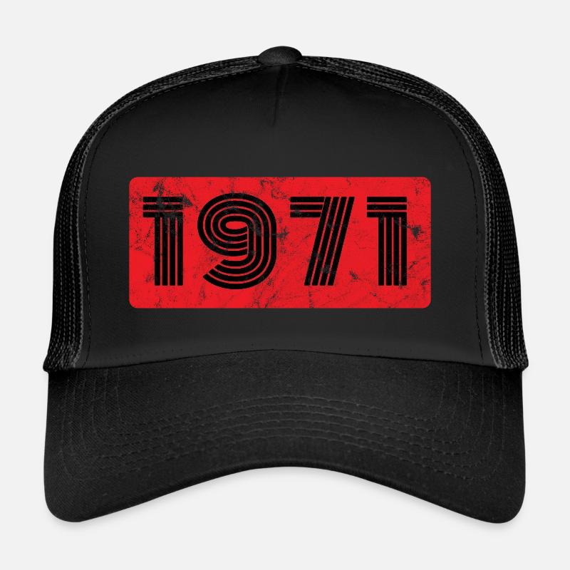 1971 Vintage - Trucker Cap - Schwarz/Schwarz