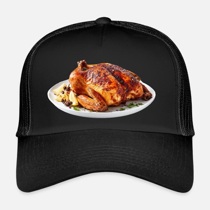 Ptérosaure frit dans l’assiette Casquette trucker 