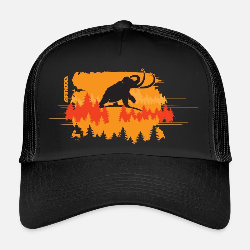 Mammouth dans la forêt Casquette trucker 