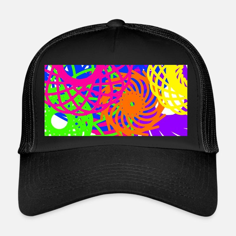 Muster - Trucker Cap - Schwarz/Schwarz