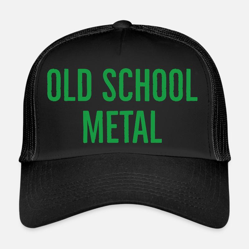 oldschoolmetalgreen - Trucker Cap - Schwarz/Schwarz
