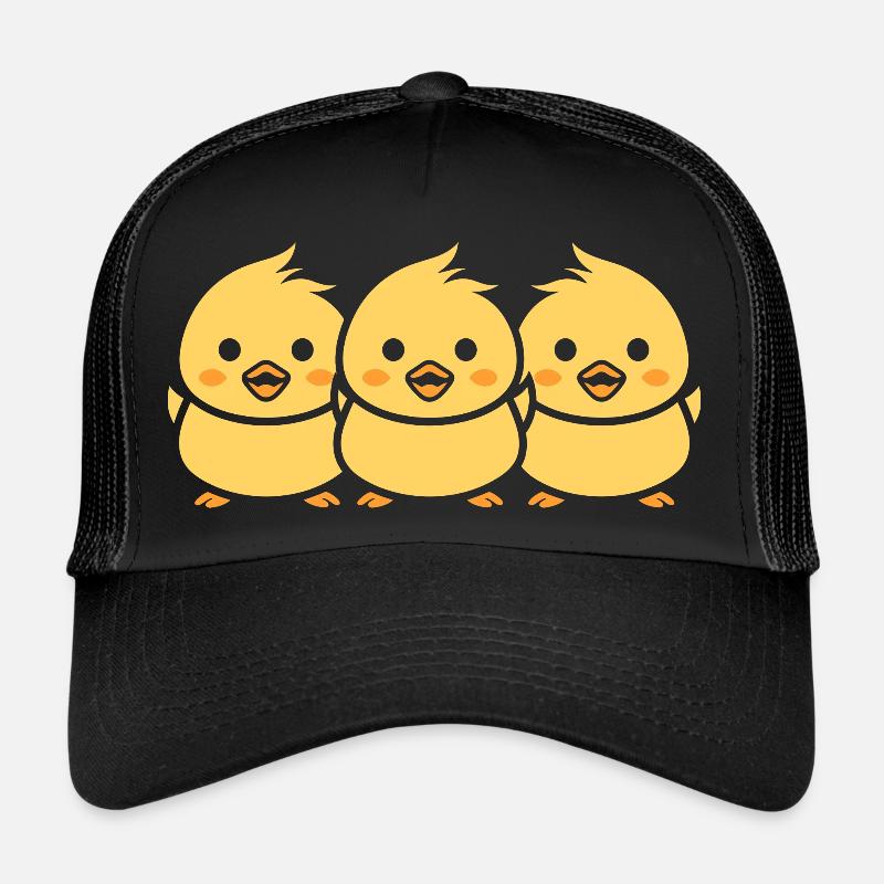 poussin - Casquette trucker  - noir/noir