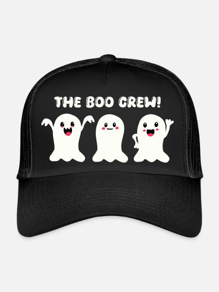 Ghost Boo Crew - Trucker Cap - black/black - Front