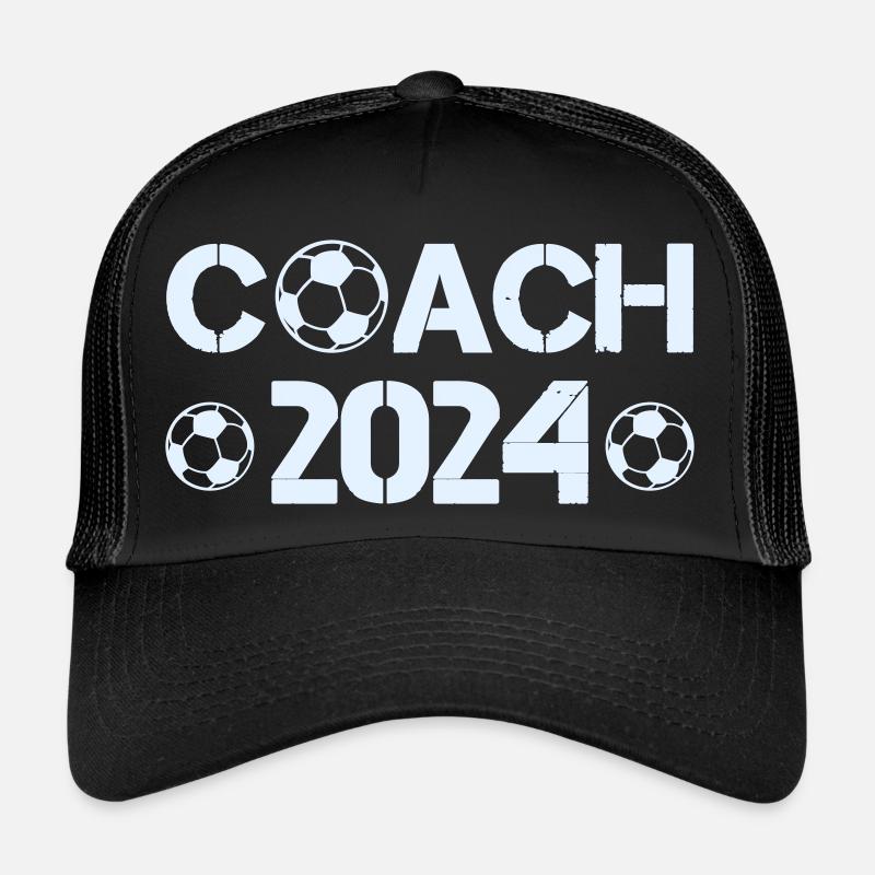 soccer coach 2024 - Trucker Cap - Schwarz/Schwarz