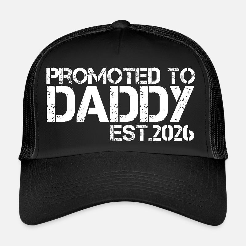 Befördert Zum Papa Est. 2026 - Trucker Cap - Schwarz/Schwarz