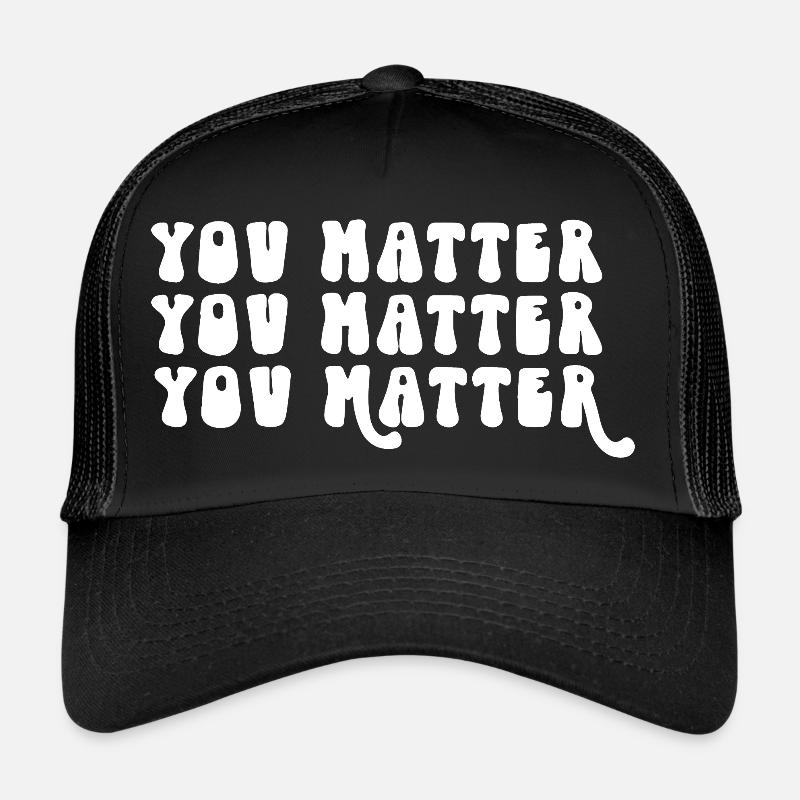 Vous comptez Affirmation positive Motivation - Casquette trucker  - noir/noir