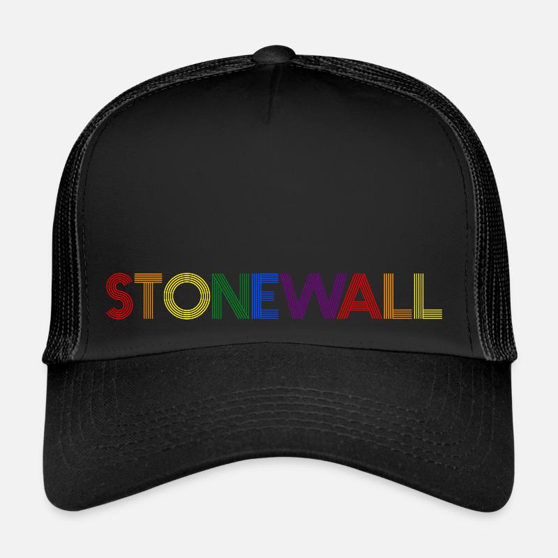Rainbow Stonewall - Casquette trucker  - noir/noir