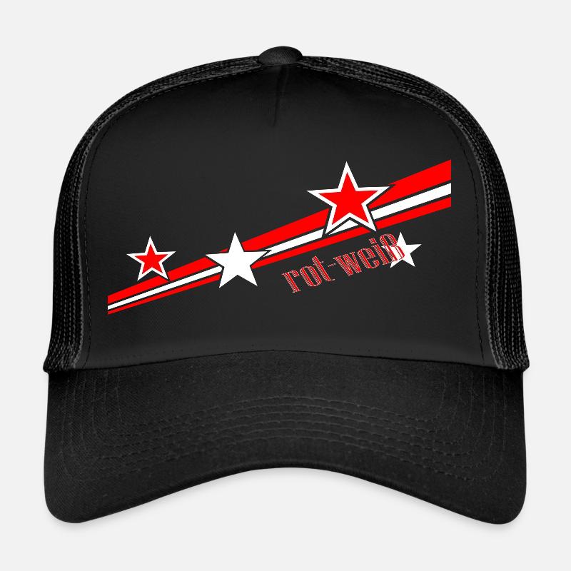 rouge blanc Casquette trucker 