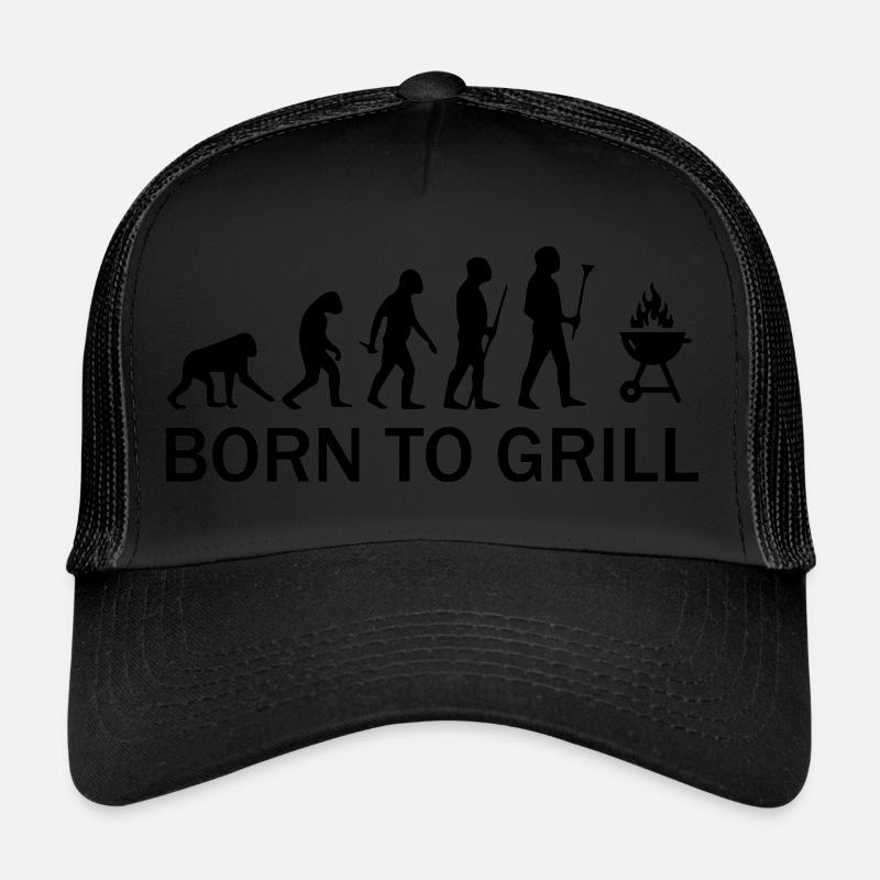 Barbecue BBQ - Casquette trucker  - noir/noir