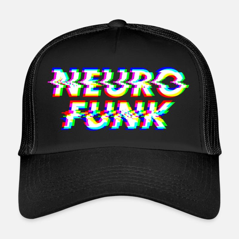 Neurofunk 4 - Trucker Cap - Schwarz/Schwarz