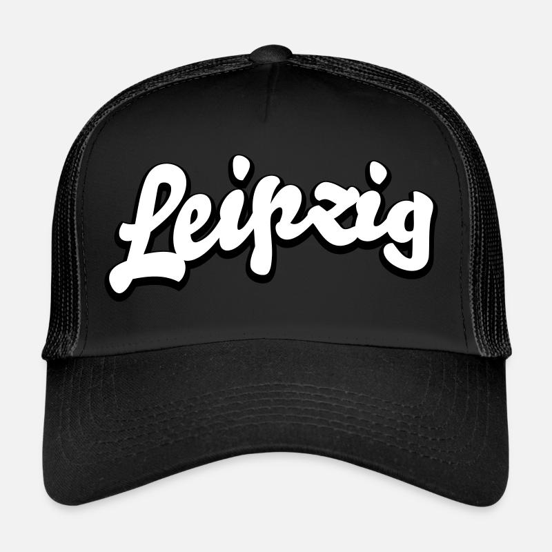 Leipzig | Leipziger Geschenk - Trucker Cap - Schwarz/Schwarz