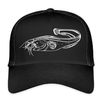 Wels - Angler - Trucker Cap - Schwarz/Schwarz - Vorne