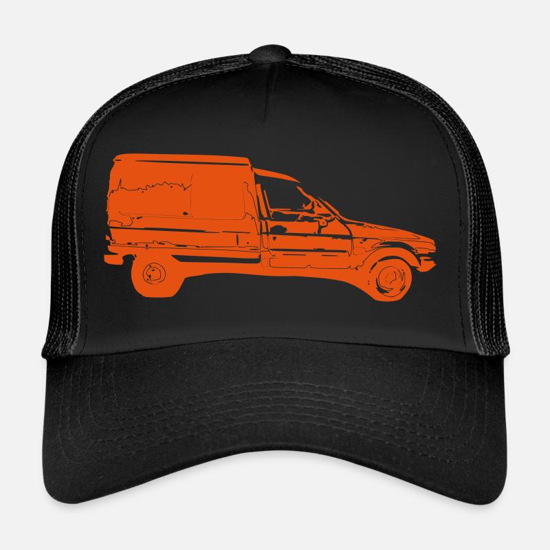 c15 D 2 - Casquette trucker  - noir/noir
