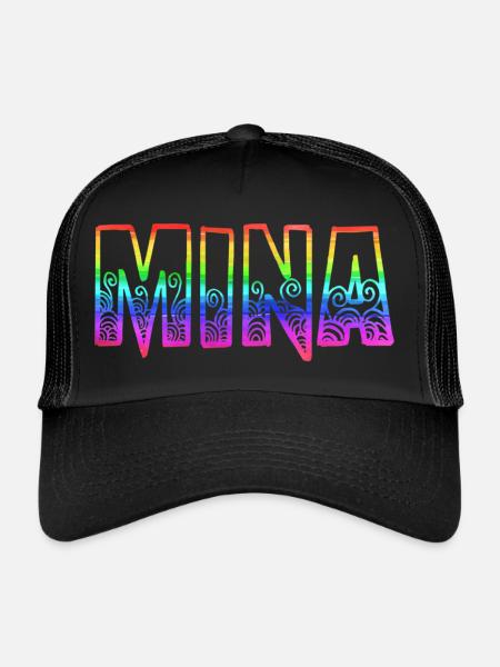 mina rs arc-en-ciel - Casquette trucker  - noir/noir - Devant