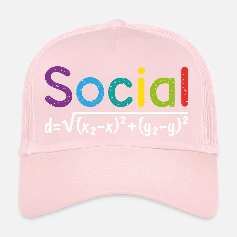 Social Maths école cadeau nerd professeur Casquette trucker 