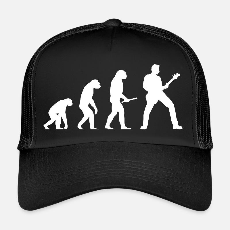Guitar Evolution - Gitarren Gitarre Playercuteblacki - Trucker Cap - Schwarz/Schwarz