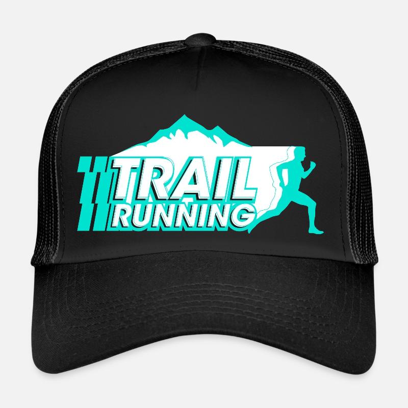 trail running - Trucker Cap - Schwarz/Schwarz