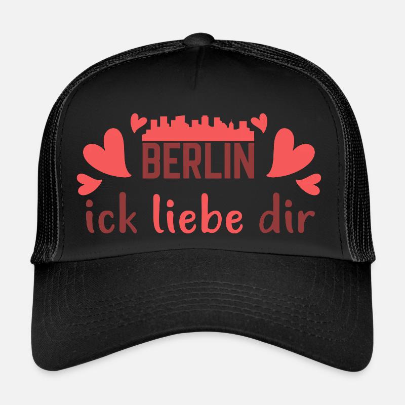 Berlin Ick Liebe Dir Berliner Schriftzug Spruch Trucker Cap