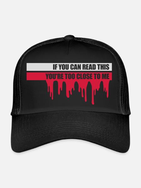 trop près de moi - Casquette trucker  - noir/noir - Devant