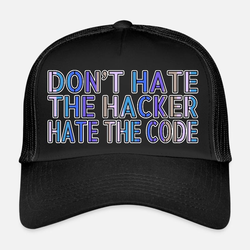 anonymous hacker analyst funny sayings - Trucker Cap - black/black