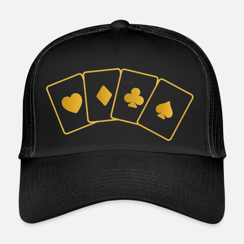 poker - Trucker Cap - black/black