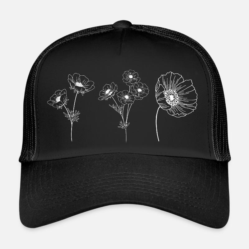 Minimalist flower group Trucker Cap