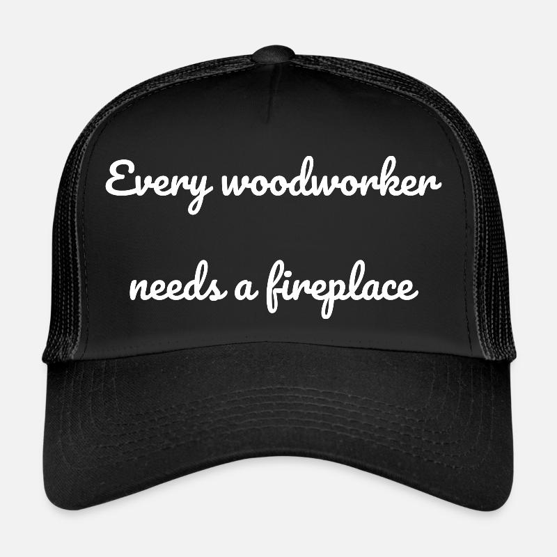 happy lumberjack funny carpenter Trucker Cap