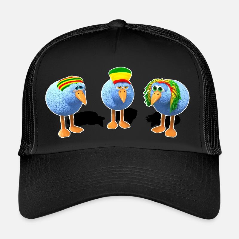 Three little Reggae Birds - Trucker Cap - Schwarz/Schwarz