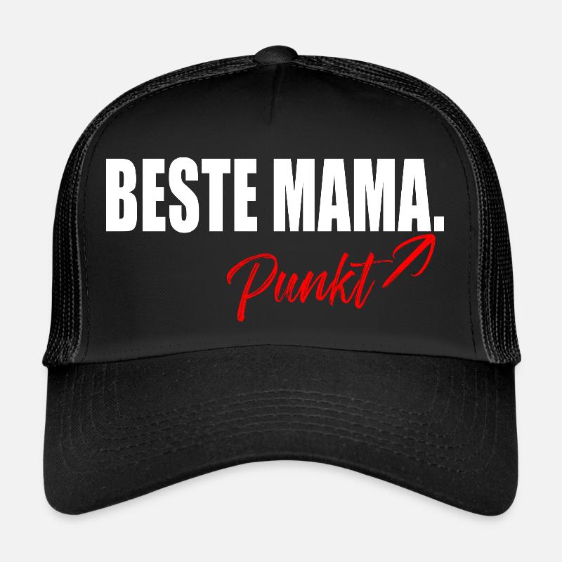 Beste Mama - Trucker Cap - Schwarz/Schwarz
