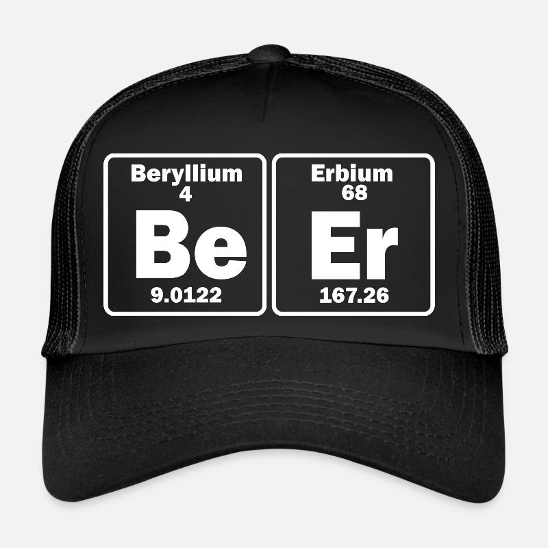 Element des Bieres Nerdy Wissenschaft Periodensystem Geek Trucker Cap